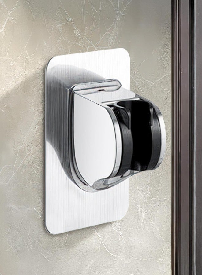 ENNIUS Self Adhesive Hand Shower Holder, Wall Mount Health Faucet Holder for Bathroom, No-Drill Install (Chrome) - Image 1